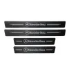 Naklejki Ochronne na Progi Mercedes – Carbon Look z Logo MERCEDES - zestaw 4 sztuk